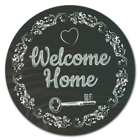 SIGNMISSION Corrugated Plastic Sign With Stakes 16in Circular-Welcome Foolish Mortals C-16-CIR-WS-Welcome Home